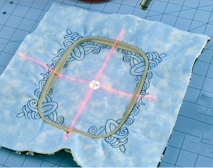 Laser Alignment to Embroidery Machine